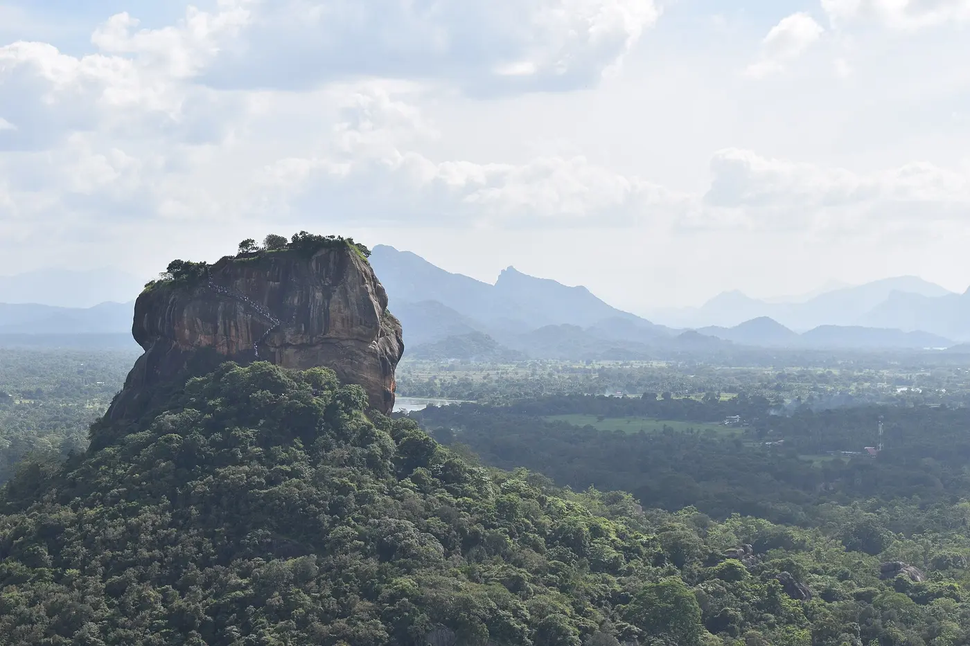Sigiriya rock seen from Pidurangala